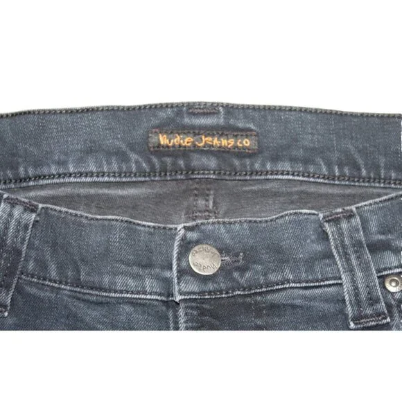 Nudie Jeans Dark Wash Thin Finn Deep dark Organic Cotton Thin Finn Size 36 x 33